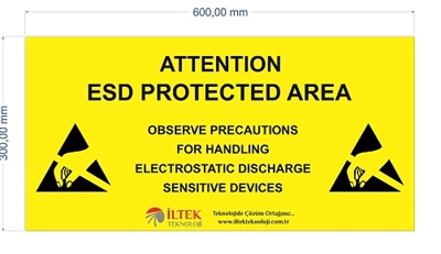 ESD Uyarı Levhası İngilizce